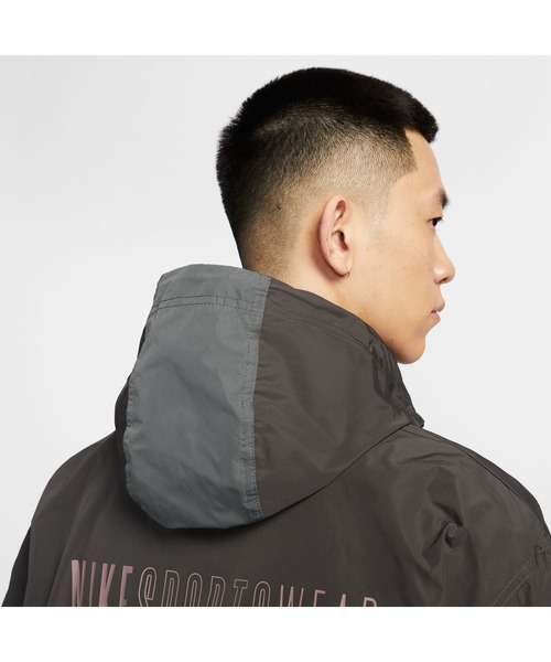 Nike ナイロンアノラックジャケット グレー NIKE コート ジャケット NIKE/ナイキ クラブMARINAアノラック