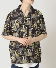 CLANE クラネ シアー フラワー ショートスリーブ シャツ　サイズ1 CLANE/クラネ】SHEER FLOWER SHORT SLEEVE SHIRT/シアーフラワー