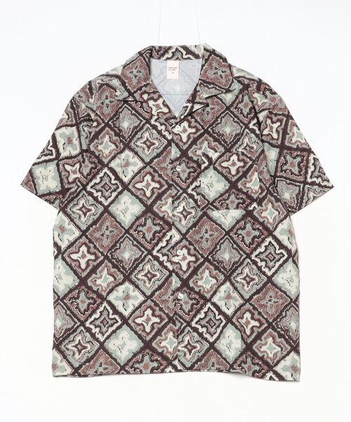 ARCADE(アーケード)の「総柄オープンカラー 猫 ネコ 虎柄 麻雀牌 ショートスリーブ開襟シャツ(シャツ/ブラウス・メンズ・ブラック系4/カーキ/ブラック系3/チャコールグレー・LL/L/M)」の19枚目の写真