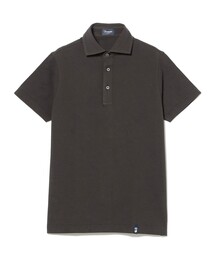 【美品】BEAMS F 半袖ポロシャツ 鹿の子 ネイビー 46 イタリア製 BEAMS F（ビームスF）ELACIO / カノコ ポロシャツ（シャツ