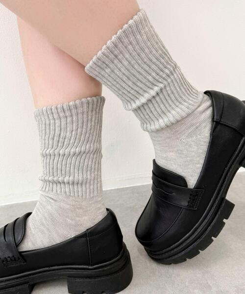 WEGO（ウィゴー）の「WEGO/サポート付き無地リブソックス（ソックス/靴下・レディース・ブラック/ライトグレー/ホワイト・23-25cm）」の3枚目の写真