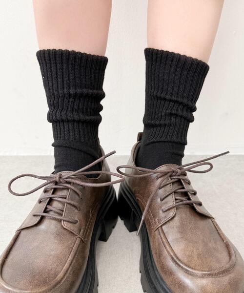 WEGO（ウィゴー）の「WEGO/サポート付き無地リブソックス（ソックス/靴下・レディース・ブラック/ライトグレー/ホワイト・23-25cm）」の2枚目の写真