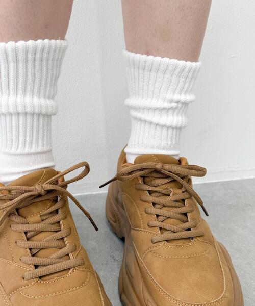 WEGO（ウィゴー）の「WEGO/サポート付き無地リブソックス（ソックス/靴下・レディース・ブラック/ライトグレー/ホワイト・23-25cm）」の4枚目の写真