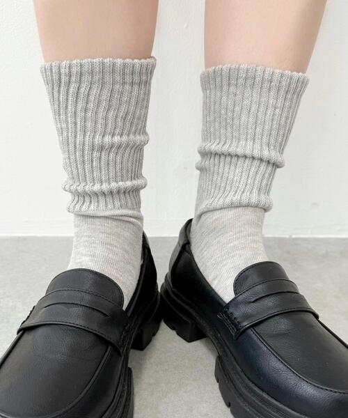 WEGO（ウィゴー）の「WEGO/サポート付き無地リブソックス（ソックス/靴下・レディース・ブラック/ライトグレー/ホワイト・23-25cm）」の6枚目の写真