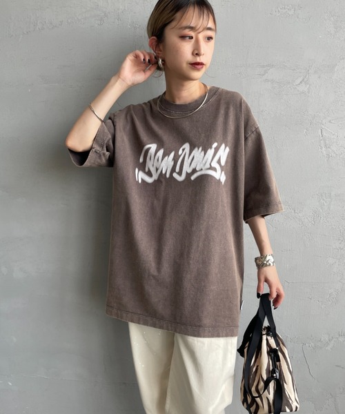 BEN DAVIS（ベンデイビス）の「[BEN DAVIS/ベンデイビス] BILLBOARD バックフォトグラフィック ヴィンテージライクTシャツ（Tシャツ/カットソー・レディース・ブラウン/ブラック・M/L/XL）」の6枚目の写真