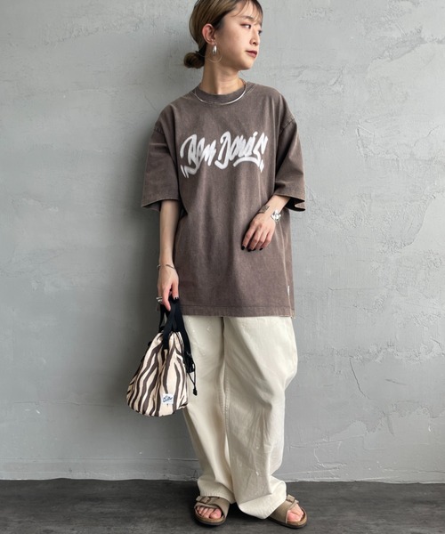 BEN DAVIS（ベンデイビス）の「[BEN DAVIS/ベンデイビス] BILLBOARD バックフォトグラフィック ヴィンテージライクTシャツ（Tシャツ/カットソー・レディース・ブラウン/ブラック・M/L/XL）」の9枚目の写真