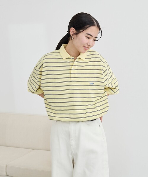 PENNEYS(ぺニーズ)の「Penneys(ぺニーズ)別注ドライカノコボーダーポロシャツ 吸水速乾機能付き(ポロシャツ・メンズ・ブラック/ホワイト/ケリーグリーン/クリーム・S/M/L/XL)」の13枚目の写真