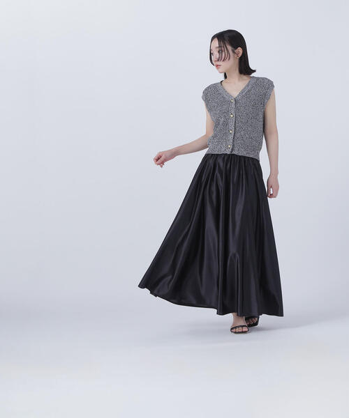 NATURAL BEAUTY BASIC（ナチュラルビューティーベーシック）の「◇ゴールドボタンニットベスト（ベスト・レディース・ブラック系その他/オフホワイト/ネイビー・FREE）」の5枚目の写真