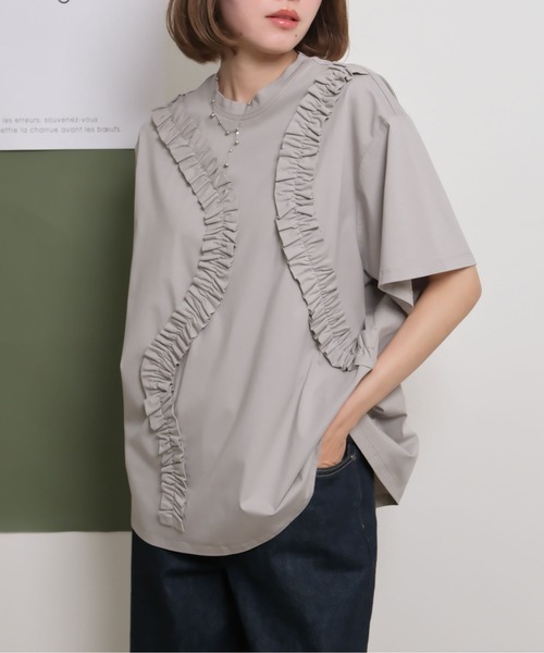 tシャツ スネークフリル半袖Tシャツ レディース スネークフリル半袖Tシャツ Palm Riche│Eimee Law & LHELBIE