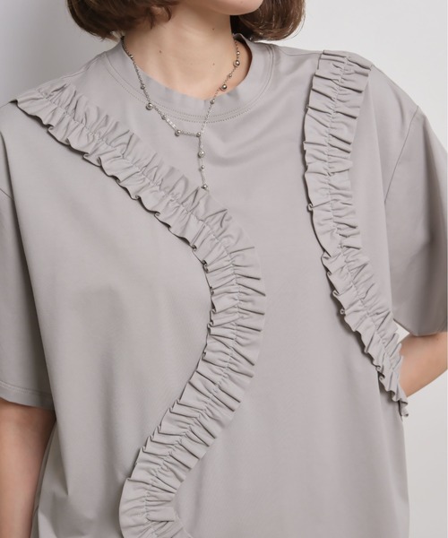 スネークフリル半袖Tシャツ（Tシャツ/カットソー）｜Palm Riche