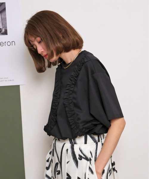 tシャツ スネークフリル半袖Tシャツ レディース スネークフリル半袖Tシャツ Palm Riche│Eimee Law & LHELBIE