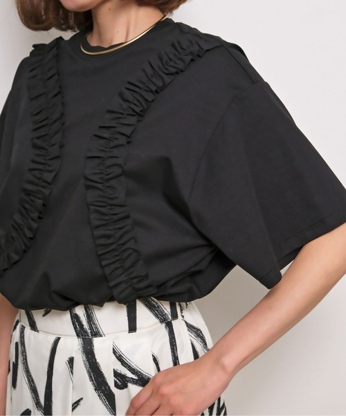 スネークフリル半袖Tシャツ Palm Riche│Eimee Law & LHELBIE