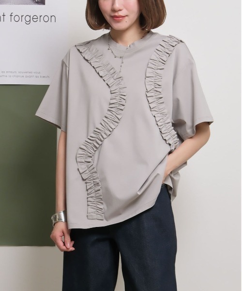 tシャツ スネークフリル半袖Tシャツ レディース スネークフリル半袖Tシャツ Palm Riche│Eimee Law & LHELBIE
