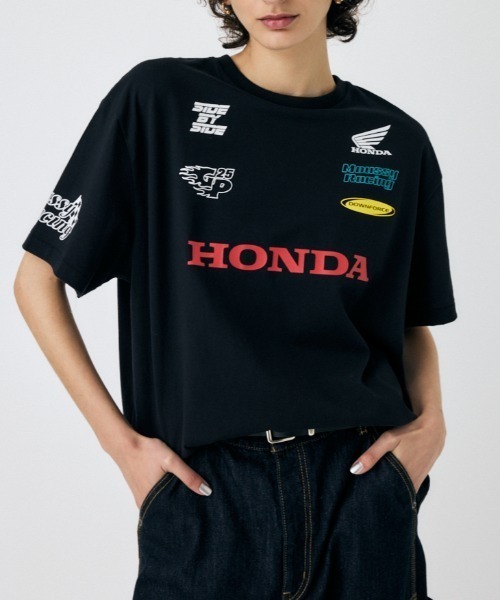 moussy HONDA コラボTシャツ FREEサイズ HONDA RACING BIG Tシャツ（Tシャツ/カットソー）｜MOUSSY