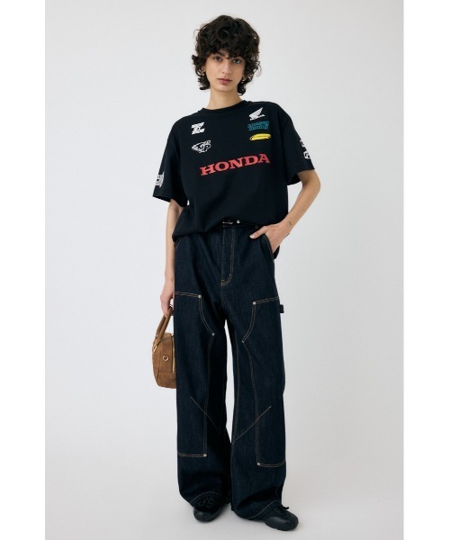 MOUSSY（マウジー）の「HONDA RACING BIG Tシャツ（Tシャツ/カットソー・レディース・ブラック/ホワイト/グリーン・FREE）」の5枚目の写真