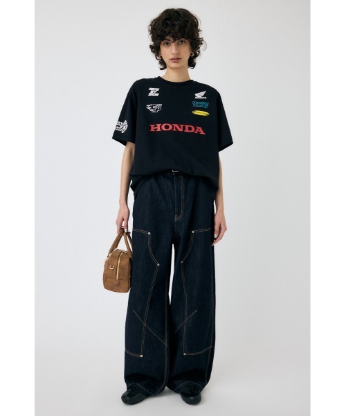MOUSSY（マウジー）の「HONDA RACING BIG Tシャツ（Tシャツ/カットソー・レディース・ブラック/ホワイト/グリーン・FREE）」の6枚目の写真