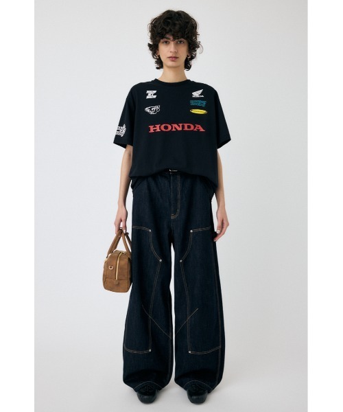 MOUSSY（マウジー）の「HONDA RACING BIG Tシャツ（Tシャツ/カットソー・レディース・ブラック/ホワイト/グリーン・FREE）」の7枚目の写真
