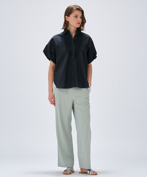 cloenc(クロエンス)の「【セットアップ/マシンウォッシュ】レーヨンツイルイージーパンツ(その他パンツ・レディース・チャコールグレー/ナチュラル/ブラック/ライトグリーン・02/01/03)」の18枚目の写真