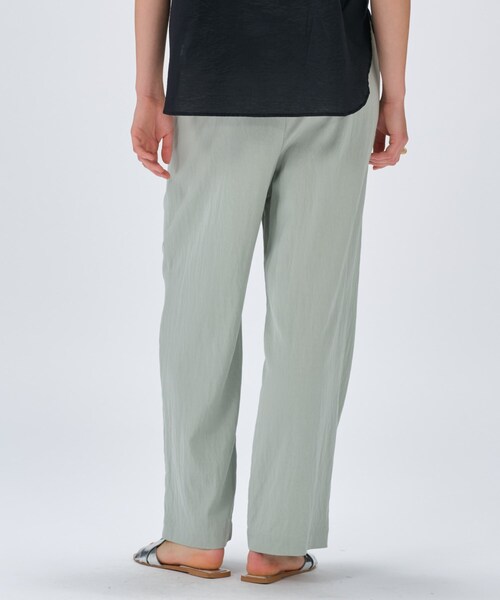 cloenc(クロエンス)の「【セットアップ/マシンウォッシュ】レーヨンツイルイージーパンツ(その他パンツ・レディース・チャコールグレー/ナチュラル/ブラック/ライトグリーン・02/01/03)」の5枚目の写真