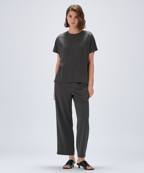 cloenc(クロエンス)の「【セットアップ/マシンウォッシュ】レーヨンツイルイージーパンツ(その他パンツ・レディース・チャコールグレー/ナチュラル/ブラック/ライトグリーン・02/01/03)」の7枚目の写真