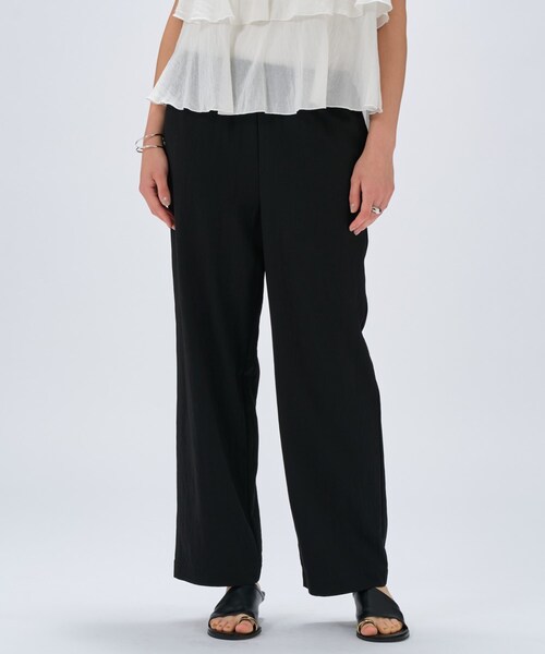 cloenc(クロエンス)の「【セットアップ/マシンウォッシュ】レーヨンツイルイージーパンツ(その他パンツ・レディース・チャコールグレー/ナチュラル/ブラック/ライトグリーン・02/01/03)」の13枚目の写真