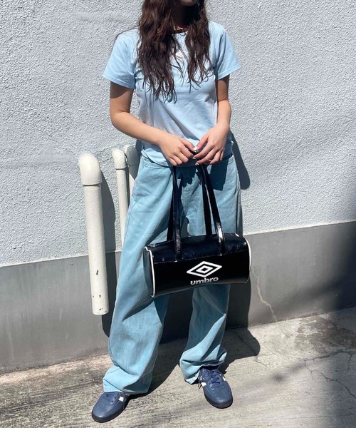 Casselini（キャセリーニ）の「[UMBRO × Casselini]ラインストーンTシャツ（Tシャツ/カットソー・レディース・ボルドー/サックスブルー/オフホワイト/ブラック/ベージュ/ピンク・FREE）」の12枚目の写真