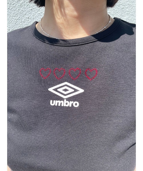 Casselini（キャセリーニ）の「[UMBRO × Casselini]ラインストーンTシャツ（Tシャツ/カットソー・レディース・ボルドー/サックスブルー/オフホワイト/ブラック/ベージュ/ピンク・FREE）」の18枚目の写真