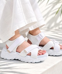 Alfred Alex（アルフレッドアレックス）の「【Alfred Alex】Chunky High-Sole Sneaker Sandals   厚底 ボリュームソール ベルクロスポーツサンダル（サンダル）」