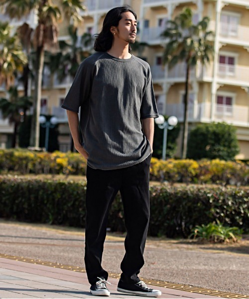 JEMORGAN(ジェーイーモーガン)の「『JEMORGAN LONG JOHNS/ジェーイーモーガンロングジョーンズ』CVCワッフルピグメント半袖ラグランT【+】(Tシャツ/カットソー・メンズ・グリーン/イエロー/オフホワイト/サックスブルー/チャコール・M/XL/L)」の11枚目の写真