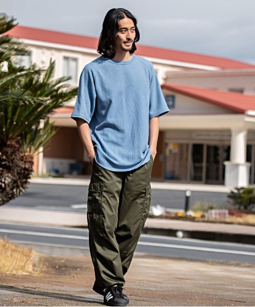 JEMORGAN(ジェーイーモーガン)の「『JEMORGAN LONG JOHNS/ジェーイーモーガンロングジョーンズ』CVCワッフルピグメント半袖ラグランT【+】(Tシャツ/カットソー・メンズ・グリーン/イエロー/オフホワイト/サックスブルー/チャコール・M/XL/L)」の17枚目の写真