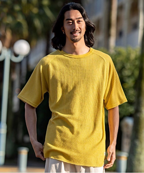 JEMORGAN(ジェーイーモーガン)の「『JEMORGAN LONG JOHNS/ジェーイーモーガンロングジョーンズ』CVCワッフルピグメント半袖ラグランT【+】(Tシャツ/カットソー・メンズ・グリーン/イエロー/オフホワイト/サックスブルー/チャコール・M/XL/L)」の18枚目の写真