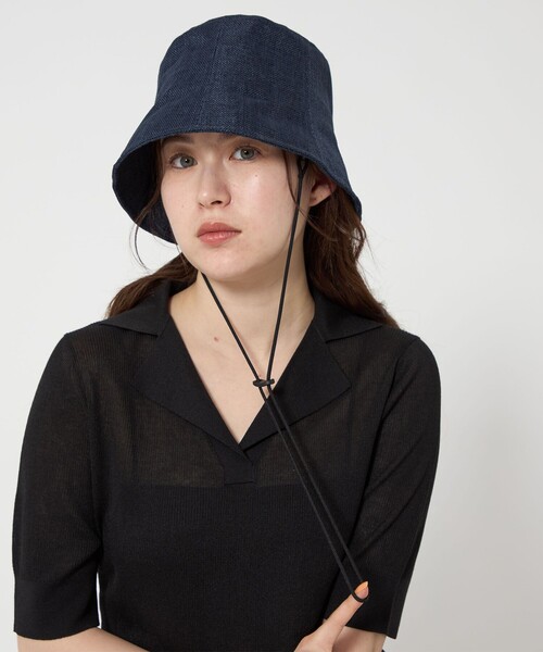 BEAUTY&YOUTH UNITED ARROWS（ビューティーアンドユースユナイテッドアローズ）の「パネル バケットハット（ハット・レディース・ナチュラル/ネイビー・FREE）」の5枚目の写真
