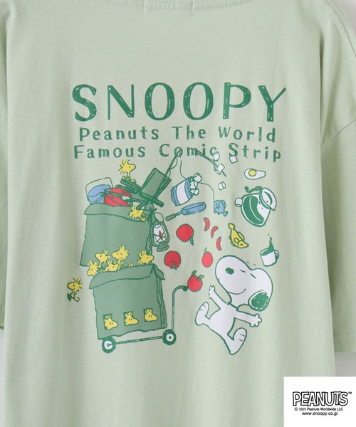PEANUTS(ピーナッツ)の「PEANUTS 天竺スーパーBIGTシャツ(Tシャツ/カットソー・メンズ・ブルーグレー/ライトカーキ/ライトグリーン/ピンク系その他/ピンクベージュ/チャコール/ベージュ系その他/ホワイト/ブラック/グレイッシュベージュ/オートミール/グレー系その他/ネイビー系/サックスブルー系/ライトグリーン系・M/L)」の20枚目の写真
