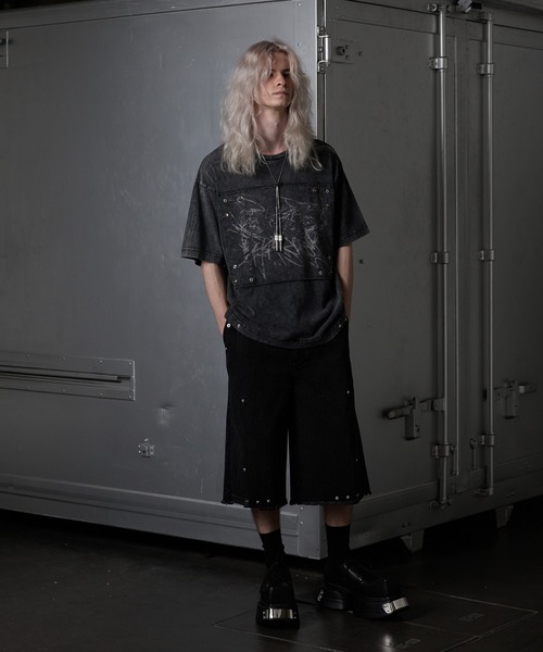 GRANCY（グランシー）の「【GRANCY】FurPocket Design Half Denim Cargo Pants / ファーポケットデザインハーフデニムカーゴパンツ（デニムパンツ・メンズ・ブラック/ブラウン・L/M/S）」の5枚目の写真