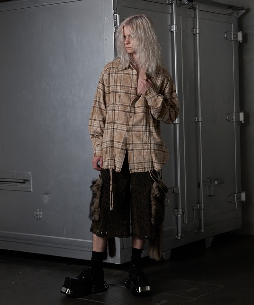 GRANCY ファーポケットデザインハーフデニムカーゴパンツ GRANCY（グランシー）の「【GRANCY】FurPocket Design Half