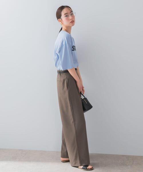 F by ROSSO（エフバイロッソ）の「『UR TECH DRYLUXE』F by ROSSO　タックワイドパンツ（その他パンツ・レディース・ブラック/モカ/ベージュ・34/36/38）」の8枚目の写真