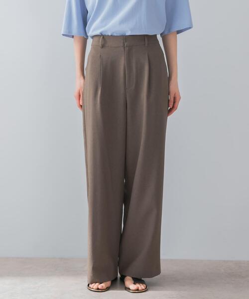 F by ROSSO（エフバイロッソ）の「『UR TECH DRYLUXE』F by ROSSO　タックワイドパンツ（その他パンツ・レディース・ブラック/モカ/ベージュ・34/36/38）」の9枚目の写真