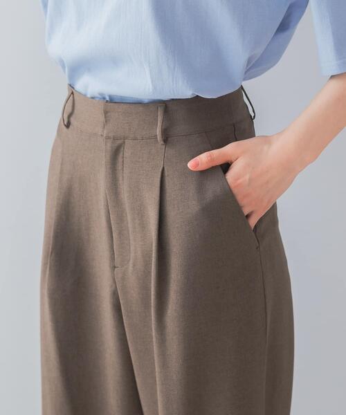 F by ROSSO（エフバイロッソ）の「『UR TECH DRYLUXE』F by ROSSO　タックワイドパンツ（その他パンツ・レディース・ブラック/モカ/ベージュ・34/36/38）」の11枚目の写真