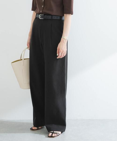 F by ROSSO（エフバイロッソ）の「『UR TECH DRYLUXE』F by ROSSO　タックワイドパンツ（その他パンツ・レディース・ブラック/モカ/ベージュ・34/36/38）」の21枚目の写真