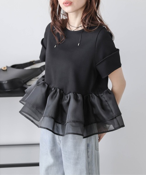 SUGAR BISKET(シュガービスケット)の「シアーフリルドッキングトップス(その他トップス・レディース・ホワイト/グレー/ブラック・フリー)」の15枚目の写真