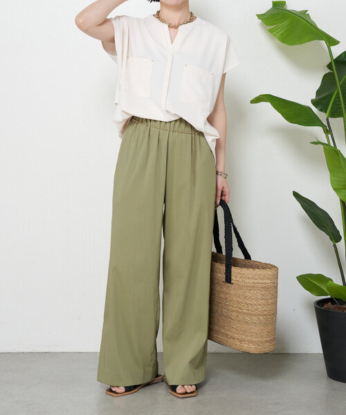 Jena espace merveilleux(ジェナ エスパスメルヴェイユ)の「【夏verが新登場!】スタッズポケットフレンチシャツ(シャツ/ブラウス・レディース・アイボリー/グレー/ブラック・FREE)」の5枚目の写真