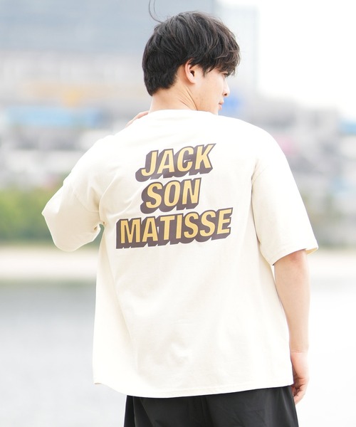 ムラサキスポーツ(ムラサキスポーツ)の「【ムラサキスポーツ限定】DEAR LAUREL × JACSON MATISSE JACSON MATISSE Tシャツ DL25S-JM04(Tシャツ/カットソー・メンズ・グリーン/ピンク/オフホワイト/チャコールグレー・M/L/XL)」の7枚目の写真