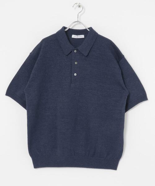 URBAN RESEARCH（アーバンリサーチ）の「ウール ワシ ニットポロ（ポロシャツ・メンズ・オフホワイト/ネイビー・LARGE/MEDIUM）」の11枚目の写真