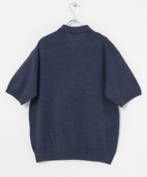 URBAN RESEARCH（アーバンリサーチ）の「ウール ワシ ニットポロ（ポロシャツ・メンズ・オフホワイト/ネイビー・LARGE/MEDIUM）」の13枚目の写真