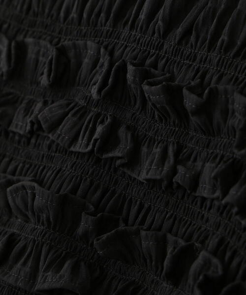 FREE'S MART(フリーズマート)の「◆シャーリングフレンチブラウス(シャツ/ブラウス・レディース・ブラック/イエロー系その他/ホワイト・FREE)」の10枚目の写真