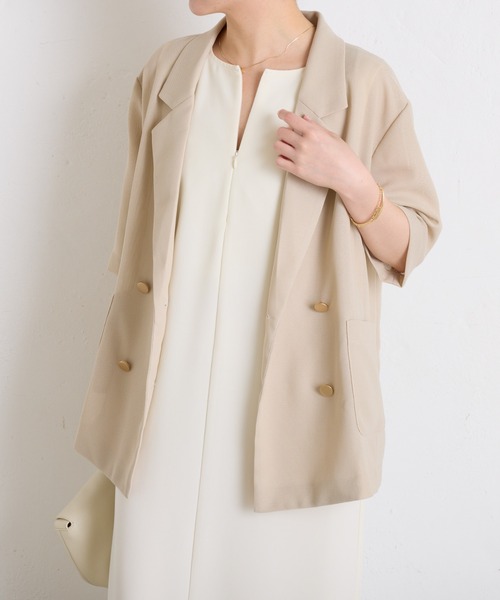 GALLARDAGALANTEガリャルダガランテハーフスリーブジャケットベージュ GALLARDAGALANTE（ガリャルダガランテ）の「ハーフスリーブ