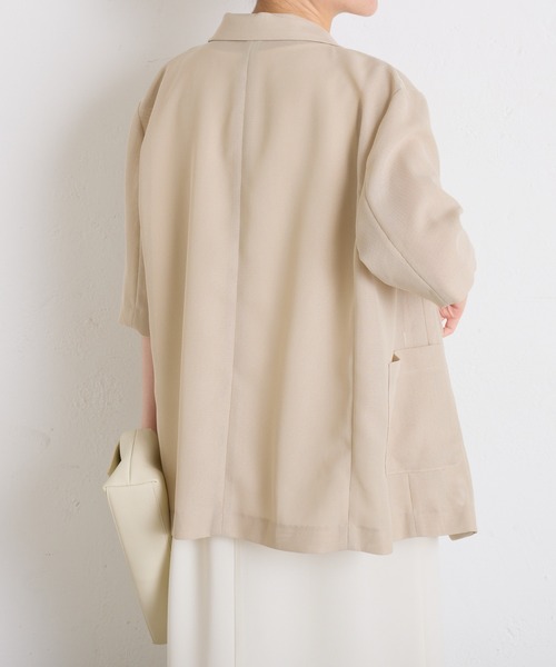 コラージュ ハーフスリーブメッシュジャケット ベージュ COLLAGE GALLARDAGALANTE（コラージュガリャルダガランテ）の