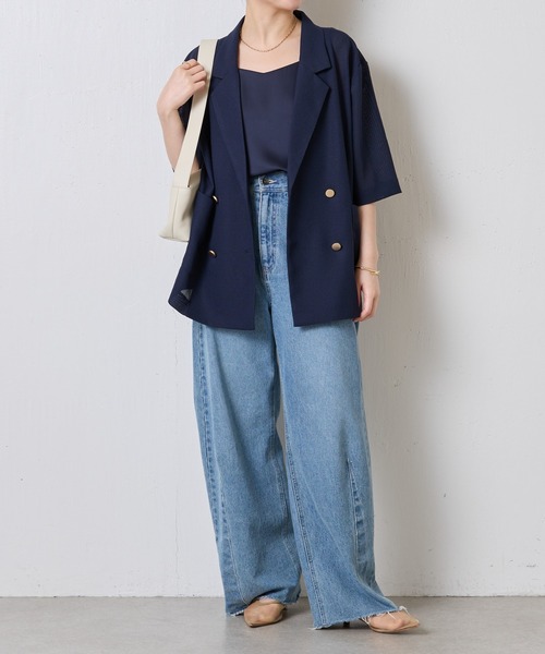 COLLAGE 　コラージュ　ネイビー 　メッシュジャケット COLLAGE コラージュ ネイビー メッシュジャケット