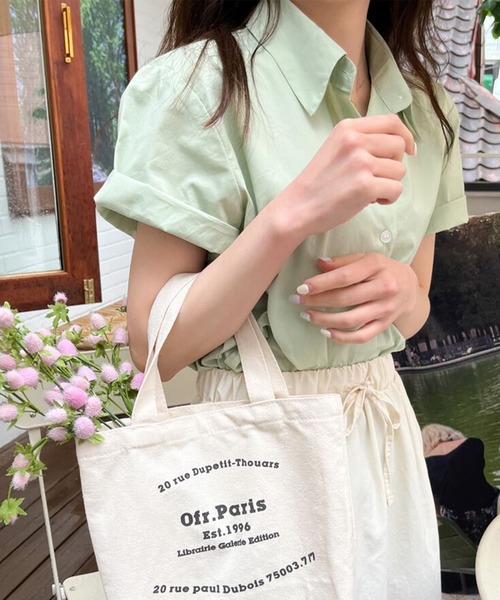 Lace Ladies(レースレディース)の「レギュラーカラー ロールアップ ベーシック 半袖 シャツ(シャツ/ブラウス・レディース・ホワイト/ブルー/グリーン・XL/M)」の5枚目の写真