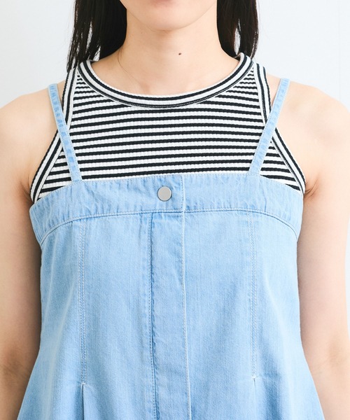 VIS(ビス)の「ライトオンスデニムビスチェ(キャミソール・レディース・ブルー/サックスブルー・FREE)」の13枚目の写真
